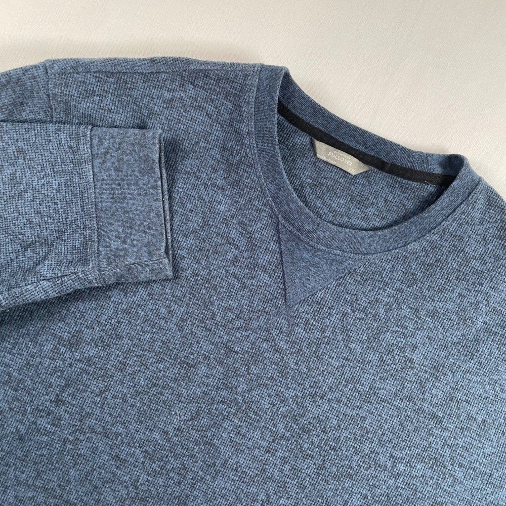 Members Mark Mens‎ Crewneck Pullover Sweatshirt Blue XXL Cotton Polyester Blend